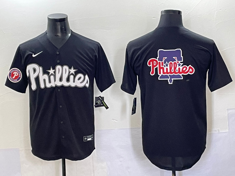 Men Philadelphia Phillies blank Black Seventh generation Joint Name Nike MLB 2025 Jersey style 5
